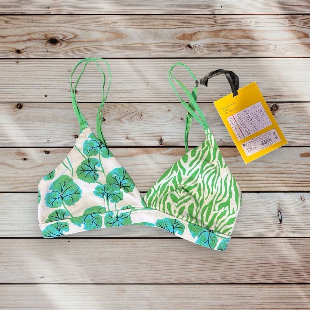 Womens Bra Diane Von Furstenberg XXS White & Green Floral